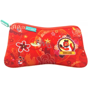 Nekupto Miss Cool Taštička neoprenová Veverka Stylová & milá 21 x 11 x 1,5 cm