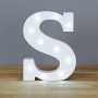 Nekupto Dřevěné LED písmeno S dekorace 16 cm