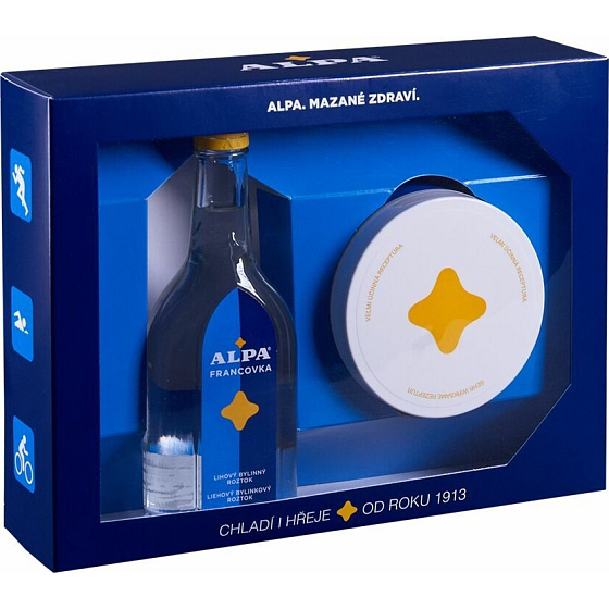 Alpa Masážní set Alpa francovka 160 ml + masážní krém 250 ml, kosmetická sada