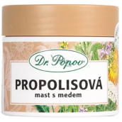 Dr. Popov Maść propolisowa z miodem na popękane skóry, blizny, zmarszczki, problemy skórne, oparzenia słoneczne 50 ml