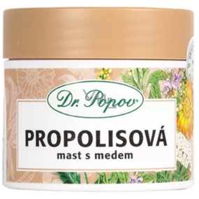 Dr. Popov Maść propolisowa z miodem na popękane skóry, blizny, zmarszczki, problemy skórne, oparzenia słoneczne 50 ml Dr. Popov Maść propolisowa z miodem na popękane skóry, blizny, zmarszczki, problemy skórne, oparzenia słoneczne 50 ml