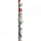 Nekupto Dárkový balicí papír vánoční 70 x 200 cm Bílý vánoční hvězda