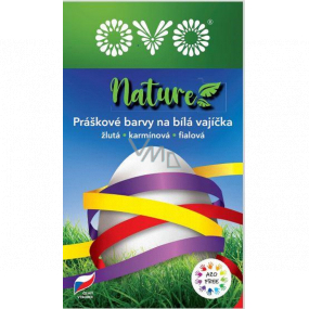 Ovo Nature prášková přírodní barva na vajíčka žlutá, karmínová, fialová