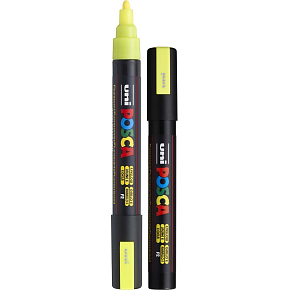 Posca Uniwersalny akrylowy marker 1,8 - 2,5 mm Fluo-żółty PC-5M