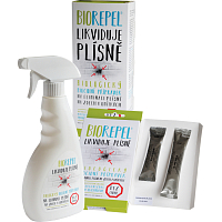 BIOREPEL chytrá houba proti plísním na zdivo a omítky, 0,5 l + 1 g + 2 g