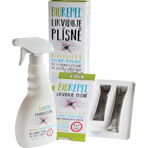 BIOREPEL chytrá houba proti plísním na zdivo a omítky, 0,5 l + 1 g + 2 g