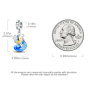 Charm Srebrny 925 Luminozny - Znak zodiaku Wodnik, zawieszka na bransoletkę