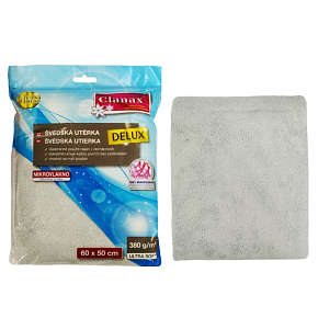 Clanax Delux Szwedzka ściereczka z mikrofibry srebrna 60 x 50 cm 380 g Clanax Delux Szwedzka ściereczka z mikrofibry srebrna 60 x 50 cm 380 g
