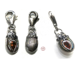Zawieszka ze srebra próby 925 Skarabeusz, charms do bransoletki