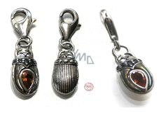 Zawieszka ze srebra próby 925 Skarabeusz, charms do bransoletki