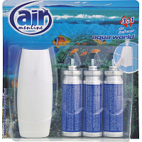 Air Menline Aqua World odświeżacz powietrza rozpylacz i wkład 3× 15 ml