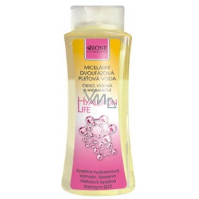 Bione Cosmetics Hyaluron Life z kwasem hialuronowym micelarna dwufazowa woda do demakijażu dla wszystkich typów cery 255 ml