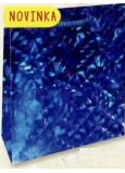 Nekupto Dárková papírová taška hologram 32 x 26 x 13 cm Modrá 122 40 THL