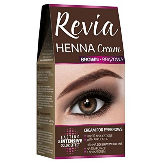 Revia Henna barva na obočí, krém 15 ml + aktivátor 15 ml, 02 Hnědá