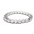 Kryształ czarny elastyczny naturalny kamień, kulka 8 mm / 16 - 17 cm, kamień kamieni