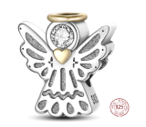 Zawieszka ze srebra 925 Anioł, koralik do bransoletki symbol