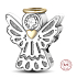 Zawieszka ze srebra 925 Anioł, koralik do bransoletki symbol