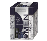 Nivea Men Deep Collection Comfort woda po goleniu 100 ml + Nivea Men Creme krem do twarzy, ciała i rąk 75 ml + Nivea Men Deep Darkwood antyperspirant roll-on 50 ml + Nivea Men Deep Clean żel pod prysznic 250 ml, zestaw kosmetyczny dla mężczyzn