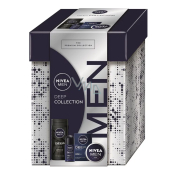 Nivea Men Deep Collection Comfort woda po goleniu 100 ml + Nivea Men Creme krem do twarzy, ciała i rąk 75 ml + Nivea Men Deep Darkwood antyperspirant roll-on 50 ml + Nivea Men Deep Clean żel pod prysznic 250 ml, zestaw kosmetyczny dla mężczyzn