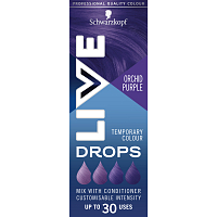Schwarzkopf Live Drops Fioletowa orchidea barwiące krople do włosów, 30 ml