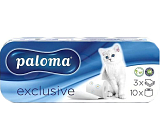 Paloma 3-warstwowy papier toaletowy Exclusive Plus White, 8 rolek