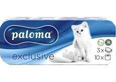 Paloma 3-warstwowy papier toaletowy Exclusive Plus White, 8 rolek