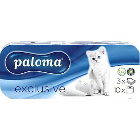 Paloma 3-warstwowy papier toaletowy Exclusive Plus White, 8 rolek