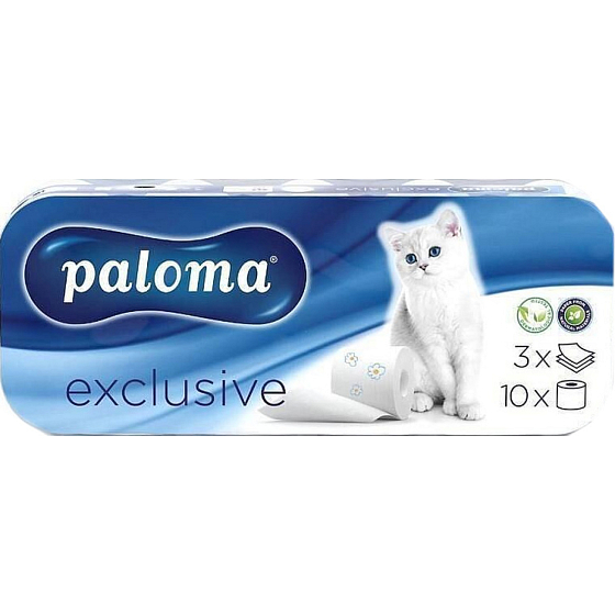 Paloma 3-warstwowy papier toaletowy Exclusive Plus White, 8rolek
