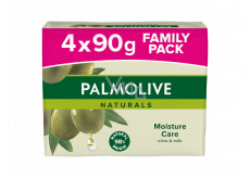 Palmolive Naturals Mleko oliwkowe kostka mydła toaletowego 3 + 1 sztuka 90 g