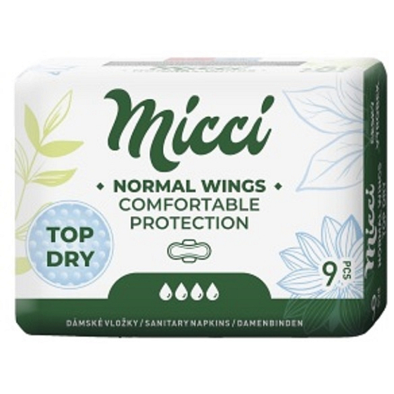 Micci Normal Wings Top Dry wkładki intymne z skrzydełkami 9 sztuk
