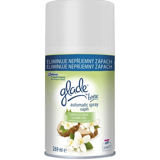 Glade Santalové dřevo & Jasmín z Bali automatický osvěžovač náhradní náplň 269 ml