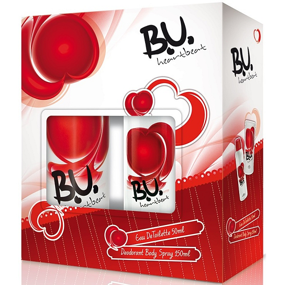 B.U. Heartbeat toaletní voda 50 ml + deodorant sprej 150 ml, pro ženy dárková sada