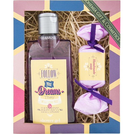 Bohemia Gifts Follow Your Dreams sprchový gel 200 ml + ručně vyráběné mýdlo 30 g, kosmetická sada