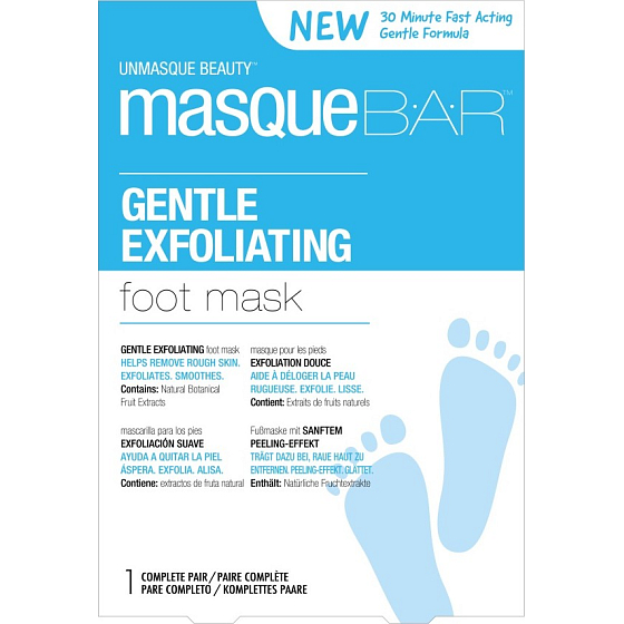 MasqueBar Gentle Exfoliating Foot Mask delikatna maska złuszczająca na stopy 1 para