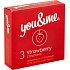 You & Me Strawberry przezroczysty lubrykant z zapachem truskawek, 3 sztuki