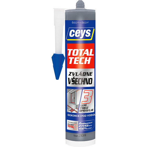 Ceys Total Tech uniwersalne kleje i uszczelniacz, szary, 290 ml