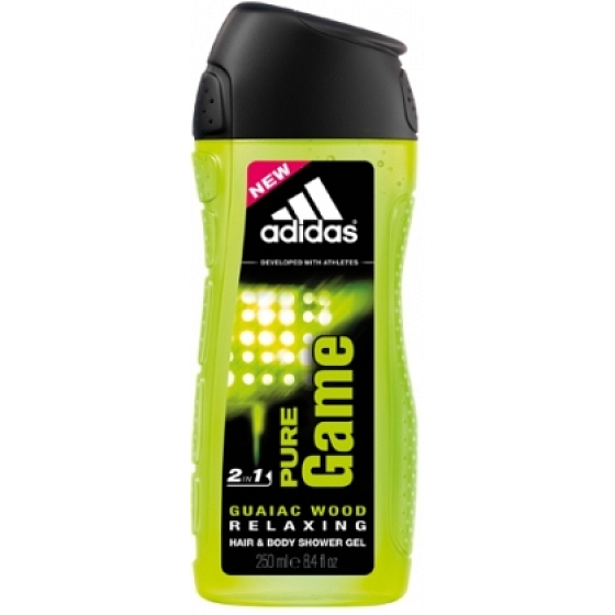 Adidas Pure Game 2v1 sprchový gel na tělo a vlasy pro muže 250 ml