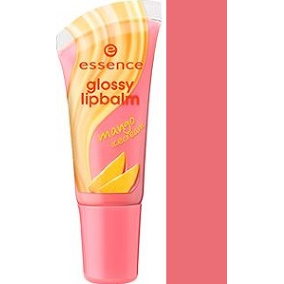 Essence Glossy Lipbalm balzám na rty s leskem 05 Mango Icecream 8 ml