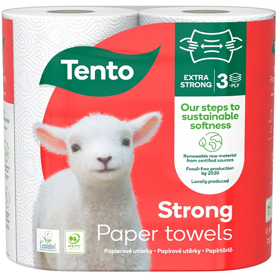 Tento Strong ręczniki papierowe 3-warstwowe 72 arkuszy 2 rolki