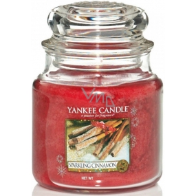 Yankee Candle Sparkling Cinnamon - Třpytivá skořice vonná svíčka Classic malá sklo 104 g