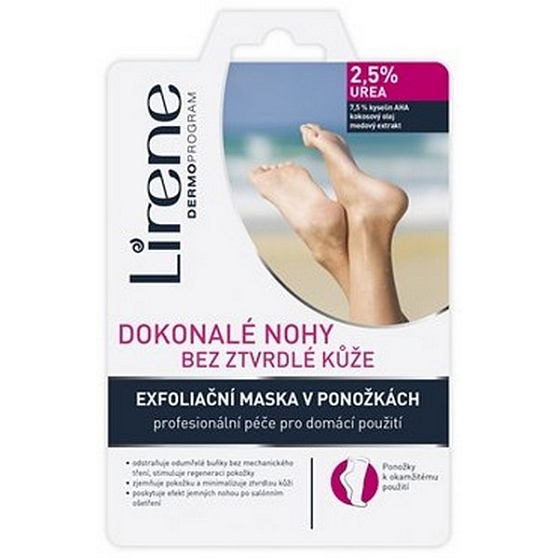 Lirene Doskonałe nogi bez zgrubiałych pięt 2,5% mocznik peelingująca maska w skarpetkach