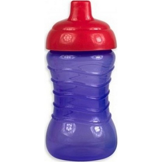 First Steps Spill Proof Sipper Cup 12 + láhev nekapající pro děti fialová 310 ml