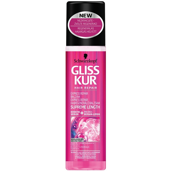 Gliss Kur Express Repair Supreme Length balzám na dlouhé vlasy nachylné k poškození a roztřepeným konečkům 200 ml