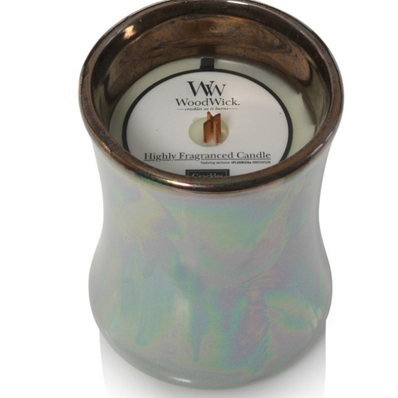 WoodWick Floral Nights Fig Leaf & Tuberose - Liście figowe i tuberoza - świeca zapachowa z drewnianym knotem i szklanym wieczkiem mała 85 g Limited 2019