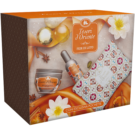 Tesori d Oriente Fior di Loto parfémovaná voda pro ženy 100 ml + tělový krém 300 ml + taštička, dárková sada
