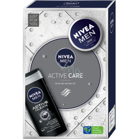 Nivea Men Active Care Creme krém 75 ml + Active Clean sprchový gel 250 ml, kosmetická sada pro muže Nivea Men Active Care Creme krém 75 ml + Active Clean sprchový gel 250 ml, kosmetická sada pro muže