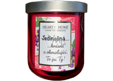 Heart & Home Sěží grep i czarny ryżóż z sojowym zapachem świeczki z napisem Jesteś jedyna 110 g