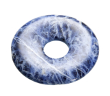 Sodalit Donut naturalny kamień 30 mm, kamień komunikacji