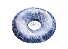 Sodalit Donut naturalny kamień 30 mm, kamień komunikacji