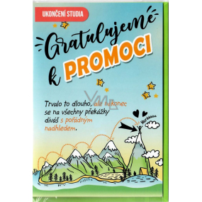Kartka z życzeniami na zakończenie studiów Gratulujemy z promocji 115 x 170 mm